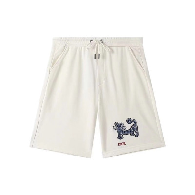 디올 남성 캐쥬얼 화이트 반바지 - Mens White Half-pants - dio01762x