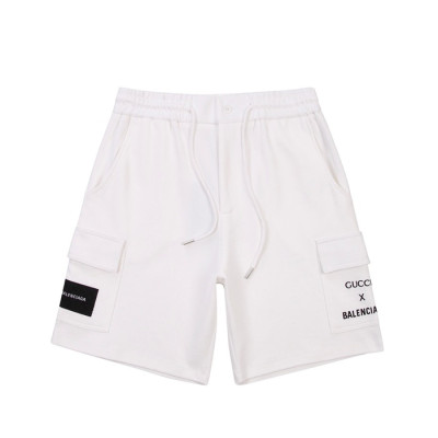 발렌시아가 남성 트렌디 화이트 반바지 - Mens White Half-pants - bal01407x