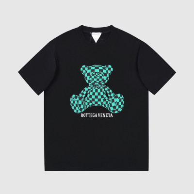 보테가 남/녀 크루넥 블랙 반팔티 - Unisex Black Tshirts - bot0272x