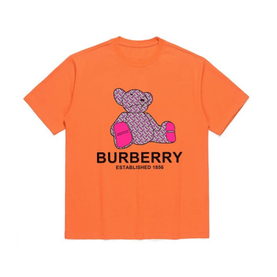 버버리 남성 오렌지 크루넥 반팔티 - Mens Orange Tshirts - Bur04293x