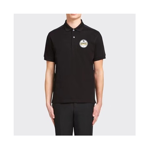 버버리 남성 블랙 폴로 반팔티 - Mens Black Tshirts - Bur04301x