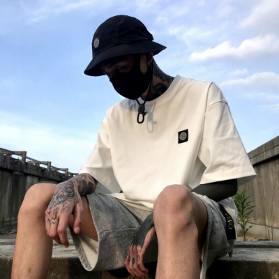 스톤아일랜드 남성 화이트 크루넥 반팔티 - Mens White Tshirts - sto0473x