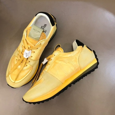 발렌티노 남성 트렌디 옐로우 스니커즈 - Mens Yellow Sneakers - val02521x