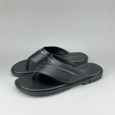 루이비통 남성 이니셜 블랙 슬리퍼 - Mens Black Slippers - lou04275x