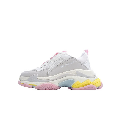 발렌시아가 남/녀 Triple S 핑크 스니커즈 - Unisex Pink Sneakers - bal01444x