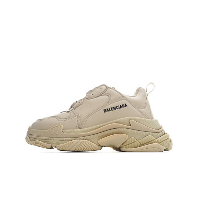 발렌시아가 남/녀 Triple S 베이지 스니커즈 - Unisex Beige Sneakers - bal01446x