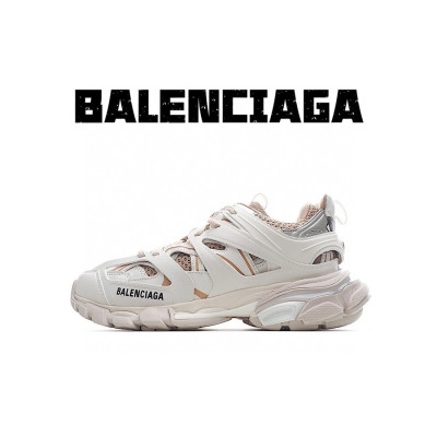 발렌시아가 남/녀 Track 화이트 스니커즈 - Unisex White Sneakers - bal01471x