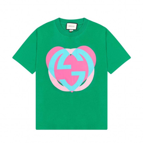 구찌 남/녀 크루넥 그린 반팔티 - Unisex Green Tshirts - guc04808x