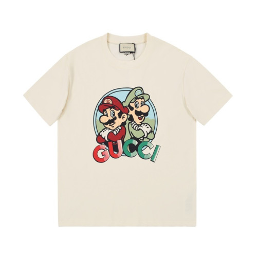 구찌 남/녀 크루넥 아이보리 반팔티 - Unisex Ivory Tshirts - guc04821x