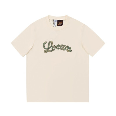 로에베 남성 이니셜 아이보리 반팔티 - Mens Ivory Tshirts - loe0602x