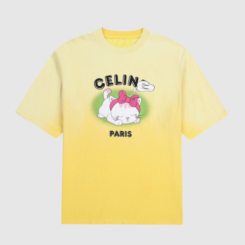 셀린느 여성 옐로우 반팔티 - Celine Womens Yellow Tshirts - cel254x