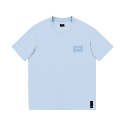 펜디 남성 블루 크루넥 반팔티 - Mens Blue Tshirts - fen01214x