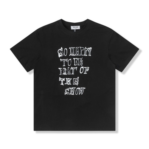 셀린느 남성 크루넥 블랙 반팔티 - Mens Black Tshirts - cel0260x