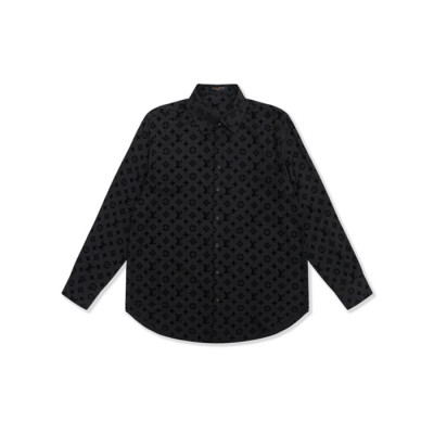 루이비통 남성 이니셜 블랙 셔츠 - Louis vuitton Mens Black Tshirts - lou4341x