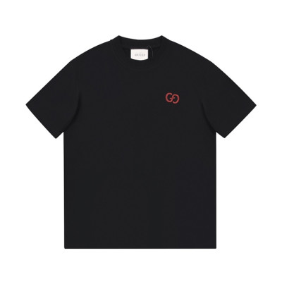 구찌 남성 블랙 크루넥 반팔티 - Mens Black Tshirts - guc04842x