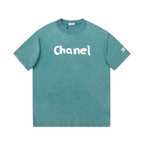 샤넬 남/녀 크루넥 블루 반팔티 - Unisex Blue Tshirts - chl0895x
