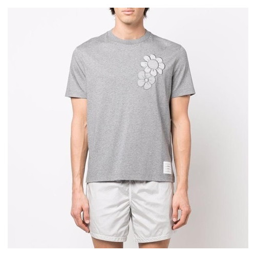톰브라운 남성 그레이 크루넥 반팔티 - Mens Gray Tshirts - thom01572x