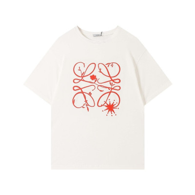 로에베 남성 이니셜 아이보리 반팔티 - Mens Ivory Tshirts - loe0608x