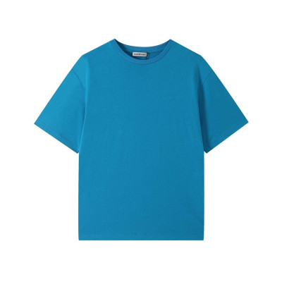 발렌시아가 남성 크루넥 블루 반팔티 - Mens Blue Tshirts - bal01504x