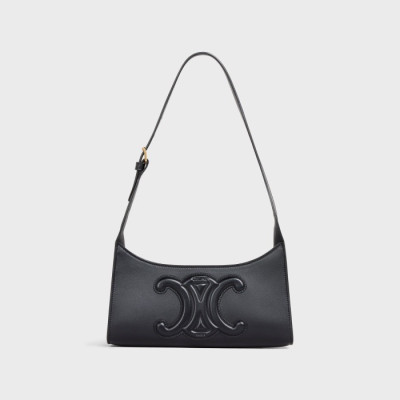 셀린느 여성 로고 블랙 숄더백 - Womens Black Shoulder Bag - cel0397x