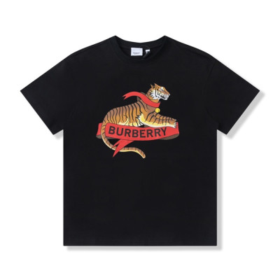 버버리 남성 블랙 크루넥 반팔티 - Mens Black Tshirts - Bur04345x