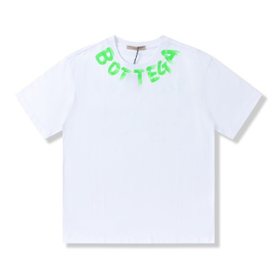 보테가 남성 크루넥 화이트 반팔티 - Mens White Tshirts - bot0308x