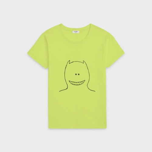 셀린느 남성 크루넥 네온 반팔티 - Mens Neon Tshirts - cel0412x