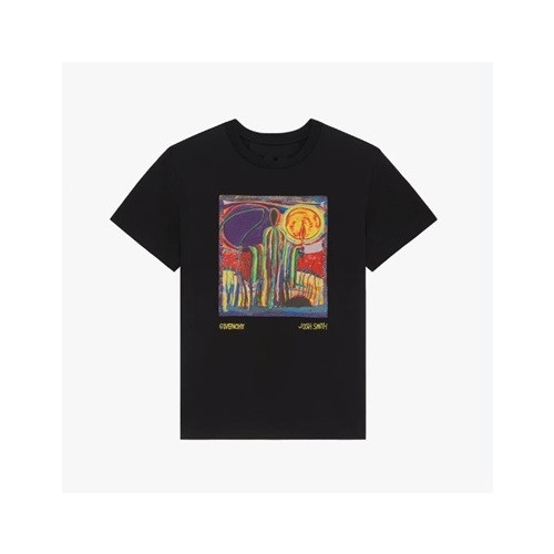 지방시 남성 크루넥 블랙 반팔티 - Mens Black Tshirts - giv0728x