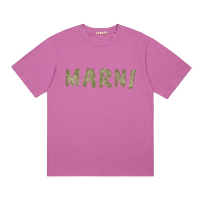 마르니 남성 클래식 핑크 반팔티 - Marni Mens Pink Tshirts - Mar09x