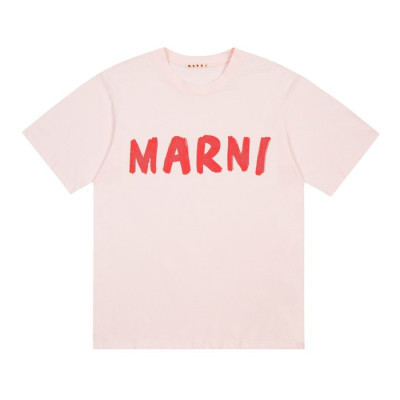 마르니 남성 클래식 핑크 반팔티 - Marni Mens Pink Tshirts - Mar13x