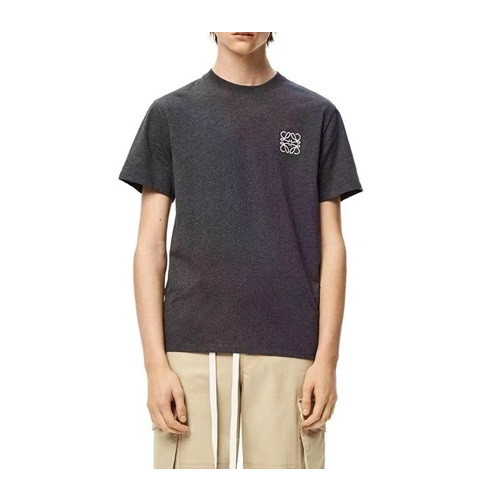 로에베 남성 이니셜 그레이 반팔티 - Mens Gray Tshirts - loe0165x