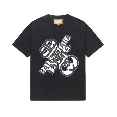 구찌 남/녀 블랙 크루넥 반팔티 - Unisex Black Tshirts - guc04908x