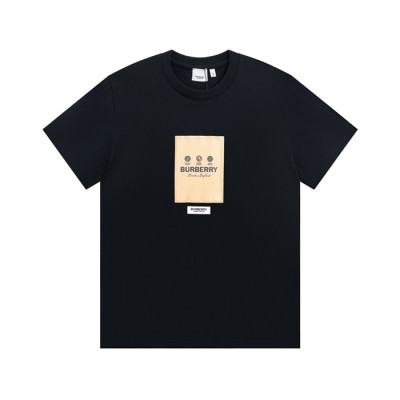 버버리 남성 블랙 크루넥 반팔티 - Mens Black Tshirts - Bur04379x