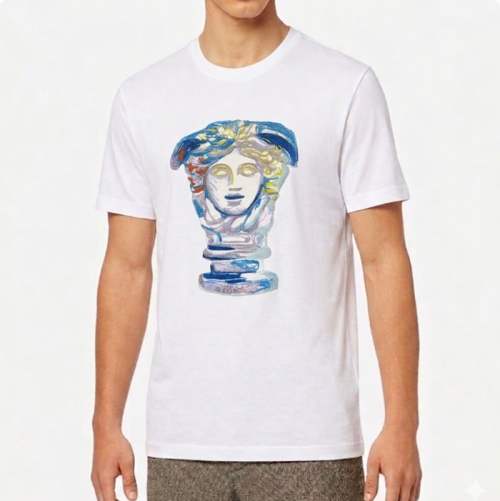 베르사체 남성 화이트 크루넥 반팔티 - Mens White Tshirts - ver0906x