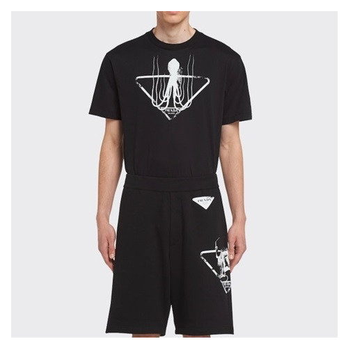 프라다 남성 모던 블랙 반바지 - Mens Black Half-pants - pra02712x