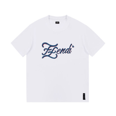 펜디 남성 화이트 크루넥 반팔티 - Mens White Tshirts - fen01245x