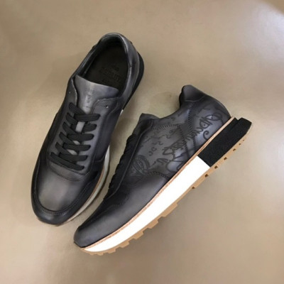 벨루티 남성  클래식 블랙 스니커즈 - Mens Black Sneakers - ber0096x