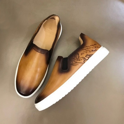 벨루티 남성  클래식 카멜 슬립온 - Mens Camel Slip-ons - ber0097x