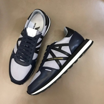 알마니 남성 클래식 네이비 스니커즈 - Mens Navy Sneakers - arm0914x