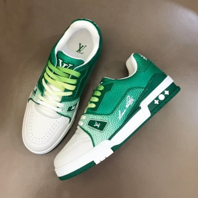 루이비통 남/녀 Trainer 그린 스니커즈 - Unisex Green Sneakers - lou04978x