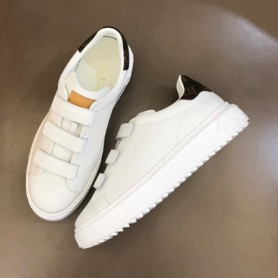 루이비통 남/녀 클래식 화이트 스니커즈 - Unisex White Sneakers - lou04983x