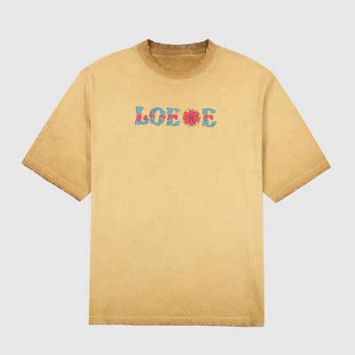 로에베 남성 이니셜 카멜 반팔티 - Mens Camel Tshirts - loe0625x