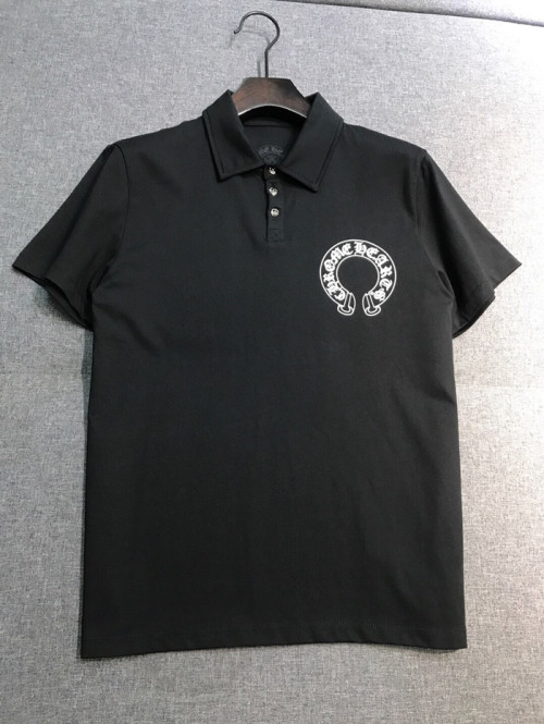 크롬하츠 남성 블랙 폴로 반팔티 - Mens Black Tshirts - chr0228x