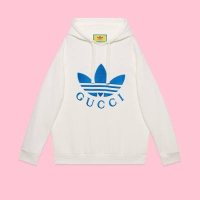 구찌 남/녀 트렌디 화이트 후드티 - Gucci Unisex White Hoodie - guc4933x