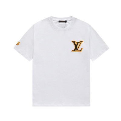 루이비통 남성 화이트 크루넥 반팔티 - Mens White Tshirts - lou05007x