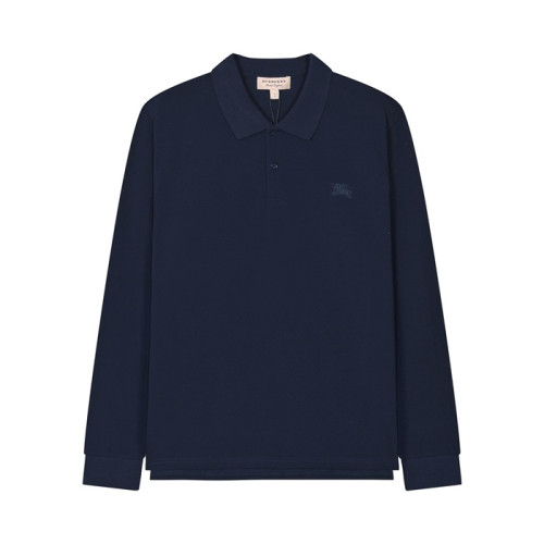버버리 남자 네이비 폴로 맨투맨 - Unisex Navy Tshirts - bur04440x