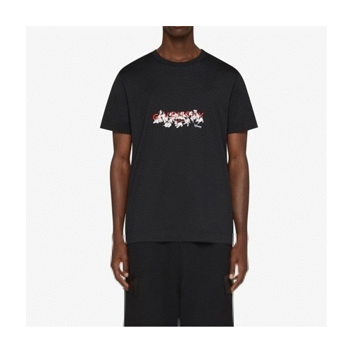지방시 남성 크루넥 블랙 반팔티 - Mens Black Tshirts - giv0752x