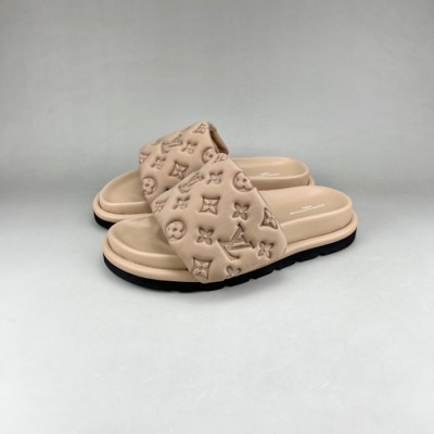 루이비통 남/녀 이니셜 베이지 슬리퍼 - Unisex Beige Slippers - lou05025x