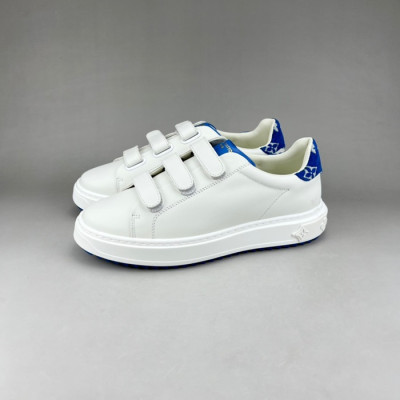 루이비통 남/녀 벨크로 화이트 스니커즈 - Mens Unisex Sneakers - lou05041x