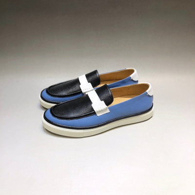 에르메스 남성 히든 블루 로퍼 - Mens Blue Loafer - her0825x